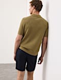 Mercerised Cotton Knitted Polo Shirt