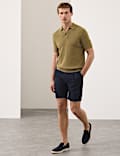 Mercerised Cotton Knitted Polo Shirt