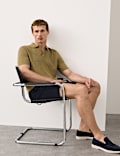Mercerised Cotton Knitted Polo Shirt