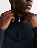 Merino Wool Rich with Silk Half Zip Jumper