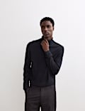 Extra Fine Merino Roll Neck Jumper with Silk