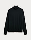 Extra Fine Merino Roll Neck Jumper with Silk