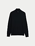 Cotton Rich Half Zip Jumper