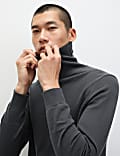 Cotton Rich Roll Neck Jumper with Wool