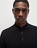 Cotton Rich Textured Knitted Polo Shirt