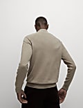 Cotton Rich Half Zip Jumper