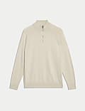 Cotton Rich Half Zip Jumper