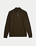 Cotton Rich Half Zip Jumper
