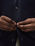 Cotton Modal Blend Textured V-Neck Cardigan
