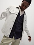 Cotton Modal Blend Textured V-Neck Cardigan