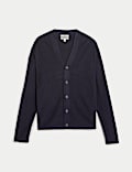 Cotton Modal Blend Textured V-Neck Cardigan