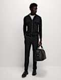 Cotton Rich Zip Up Knitted Jacket