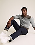 Block Stripe Crew Neck Jumper