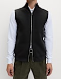 Air-Yarn Smart High Neck Knitted Gilet