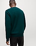 Pure Cotton V-Neck Knitted Jumper