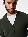 Extra Fine Lambswool Rich V-Neck Cardigan