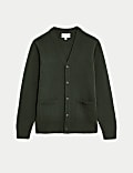 Extra Fine Lambswool Rich V-Neck Cardigan