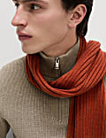 Cotton Blend Half Up Ribbed Jumper
