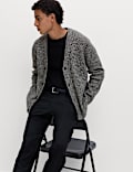 V-Neck Twisted Yarn Cardigan