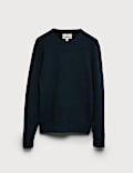 Cotton Blend Fine Rib Crew Jumper