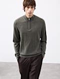 Pure Extra Fine Merino Wool Half Zip Jumper