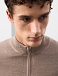 Pure Extra Fine Merino Wool Half Zip Jumper