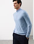 Pure Extra Fine Merino Wool Half Zip Jumper