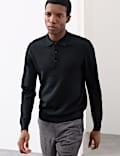 Πουλόβερ πόλο από μαλλί Merino Extra Fine