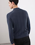 Extra Fine Merino Wool Blend Knitted Polo