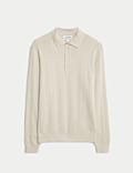 Extra Fine Merino Wool Blend Knitted Polo