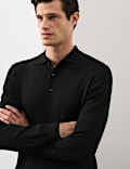 Extra Fine Merino Wool Blend Knitted Polo