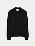 Extra Fine Merino Wool Blend Knitted Polo