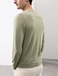 Pure Extra Fine Merino Wool Henley Jumper