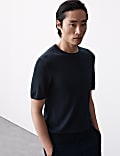 Pure Extra Fine Merino Wool Knitted T-Shirt