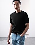 Pure Extra Fine Merino Wool Knitted T-Shirt