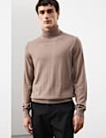 Pure Extra Fine Merino Wool Roll Neck Jumper