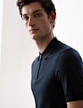 Pure Extra Fine Merino Wool Knitted Polo Shirt