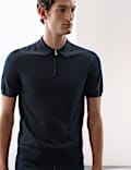 Pure Extra Fine Merino Wool Knitted Polo Shirt