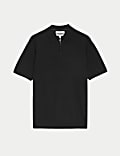 Pure Extra Fine Merino Wool Knitted Polo Shirt