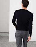 Merino Wool Blend Ribbed Performance Jumper