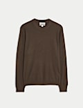Merino Wool Blend Ribbed Crew neck Jumper