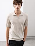 Pure Extra Fine Merino Wool Knitted Polo Shirt