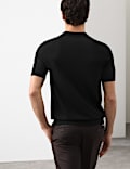 Pure Extra Fine Merino Wool Knitted Polo Shirt