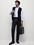 Cotton Rich Textured V-Neck Knitted Waistcoat