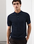Pure Extra Fine Merino Wool Knitted Polo Shirt