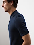 Pure Extra Fine Merino Wool Knitted Polo Shirt