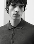 Pure Extra Fine Merino Wool Knitted Polo Shirt