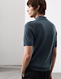 Pure Extra Fine Merino Wool Knitted Polo Shirt