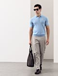 Pure Extra Fine Merino Wool Knitted Polo Shirt