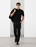 Pure Extra Fine Merino Wool Knitted Polo Shirt